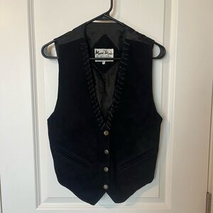 Mona Mode black suede vest